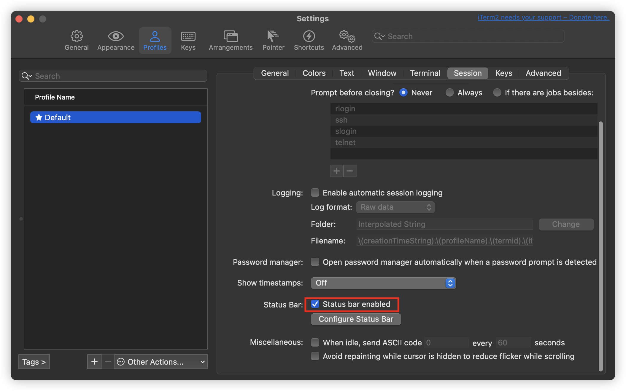 StatusBar1